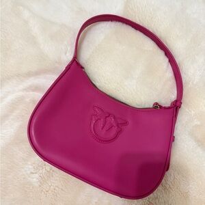 Pinko Women's Love Mini Half Moon Calfskin shoulder bag